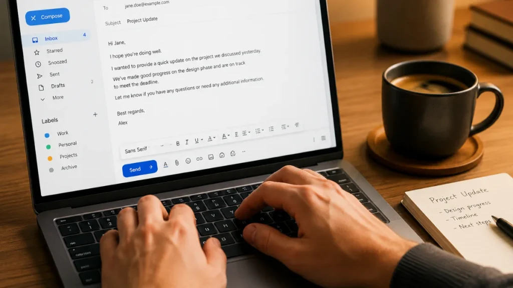 Scrivere un'email formale utilizzando i phrasal verbs del Business English.